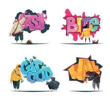 graffiti artiest concept vector