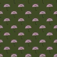 beer paraplu naadloos patroon. grappige tekens achtergrond. vector