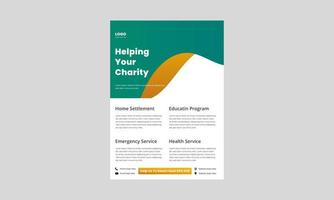 liefdadigheidsdonatie helpt de arme flyer-ontwerpsjabloon. liefdadigheid donatie nacht flyer ontwerp. help uw goede doel flyer, poster, folderontwerp te laten groeien. vector
