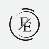 alfabet letters monogram pictogram logo fe, ef, e en f vector