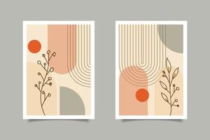 abstracte botanische omslagcollectie vector