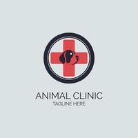 dierenkliniek logo sjabloonontwerp voor merk of bedrijf en andere vector