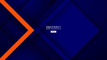blauwe en oranje achtergrond met abstracte vierkante vorm en krassen effect, dynamisch voor business of sport banner concept. vector