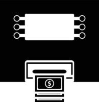 geld afhalen pictogram vector