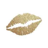 gouden lippen illustratie vector