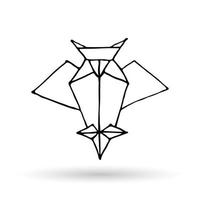 origami doodle eenvoudige pictogram. vector