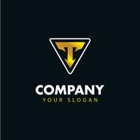 Letter T embleem logo. logo vector ontwerp.