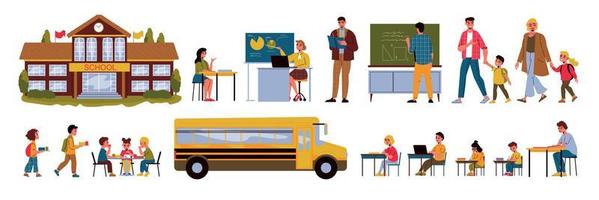 school en studie set vector