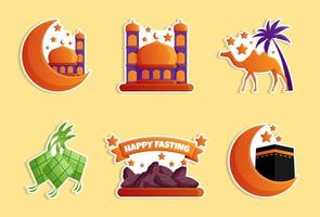 ramadan kareem-stickers vector