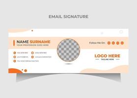 modern schoon e-mailhandtekeningsjabloonontwerp. creatieve zakelijke e-mailhandtekeningen pro vector