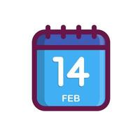 valentijnsdag kalender vector