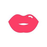 rode lip, valentijn icoon vector