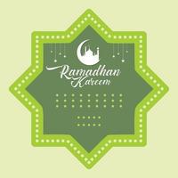 ramadan achtergrond sjabloonontwerp, in een islamitisch ornamentframe. vector