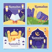 ramadhan kareem sociale media vector