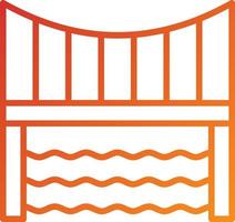 pictogramstijl brug vector