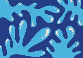 abstracte golvende stijl van blauwe splash stijl van sjabloon cartoon illustraties. ontwerp voor kopie ruimte van tekst koptekst achtergrond. illustratie vector