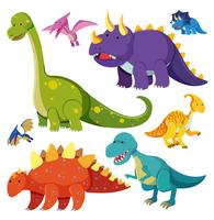 Set van dinosaurus karakter vector