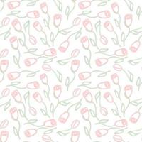 naadloos patroon met roze bloem vector