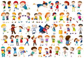 Set van kinderen karakter vector