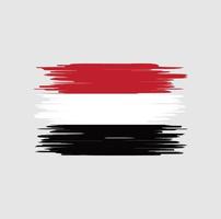 Jemen vlag penseelstreek, nationale vlag vector
