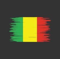 Mali vlag penseelstreek, nationale vlag vector