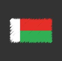 Madagaskar vlag penseelstreek vector