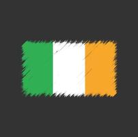 Ierse vlag penseelstreek vector