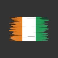 cote dlvoire vlag penseelstreek, nationale vlag vector