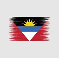 antigua en barbuda vlag penseelstreek, nationale vlag vector