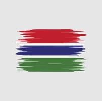 Gambia vlag penseelstreek, nationale vlag vector