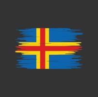 aland eilanden vlag penseelstreek, nationale vlag vector