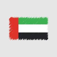 verenigde arabische emiraten vlag penseelstreek vector