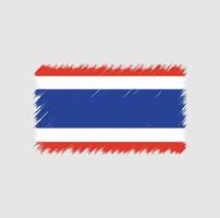 vlag van thailand penseelstreek vector