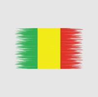 Mali vlag penseelstreek, nationale vlag vector