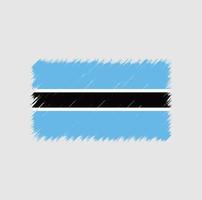 Botswana vlag penseelstreek vector