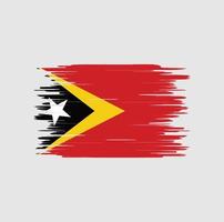 timor leste vlag penseelstreek, nationale vlag vector