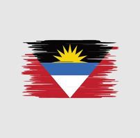 antigua en barbuda vlag penseelstreek, nationale vlag vector