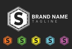 s brief nieuw logo en pictogramontwerp vector