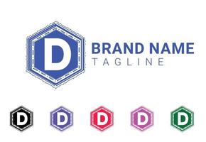 d letter nieuw logo en pictogramontwerp vector