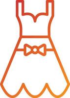 bruiloft vrouwelijke jurk pictogramstijl vector