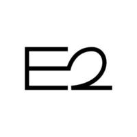 abstract plat e2 symbool modern eenvoudig vector