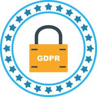 Vector GDPR beveiligingsslot pictogram