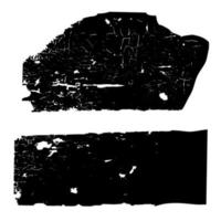 set van zwart-wit grunge texturen met gebarsten oude verf op een houten oppervlak. vintage sjabloon, moderne grungy achtergrond. vector