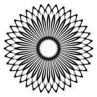 schattige mandala. sier ronde doodle bloem geïsoleerd op een witte achtergrond. geometrische decoratieve sieraad in etnische oosterse stijl. vector