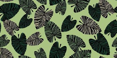 trendy tropisch palmbladeren naadloos patroon vector