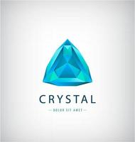 vector abstracte origami, kristal geometrische vorm, logo, bedrijfsidentiteit. modern futuristisch, tech icoon