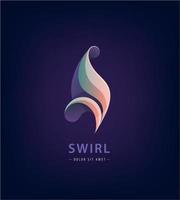 vector abstracte swirl logo ontwerp. pictogram concept. klassiek luxe merkconcept