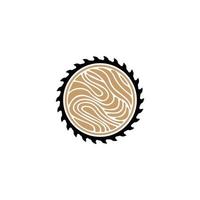 boom hout stam plak textuur cirkel gesneden houten logo vector afbeelding