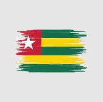 togo vlag penseelstreek, nationale vlag vector