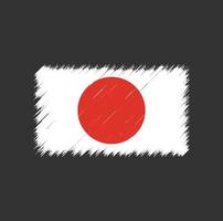japanse vlag penseelstreek vector